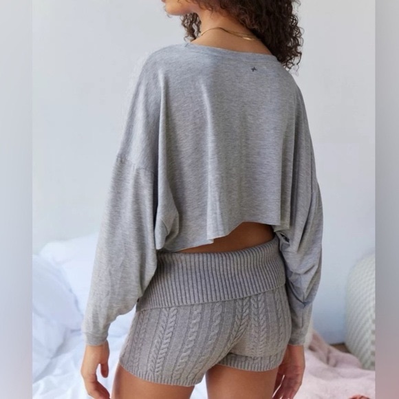 NWOT Urban Outfitters Out From Under Addison Cozy Cropped Tee | Size L - Picture 3 of 4